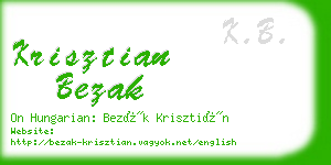 krisztian bezak business card